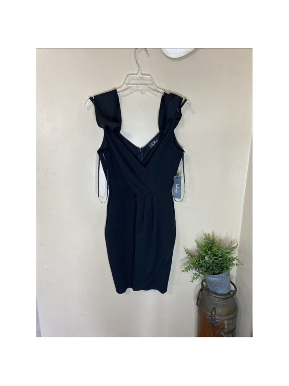 Lulus NWT Black Bodycon Midi Dress Size M $79 New